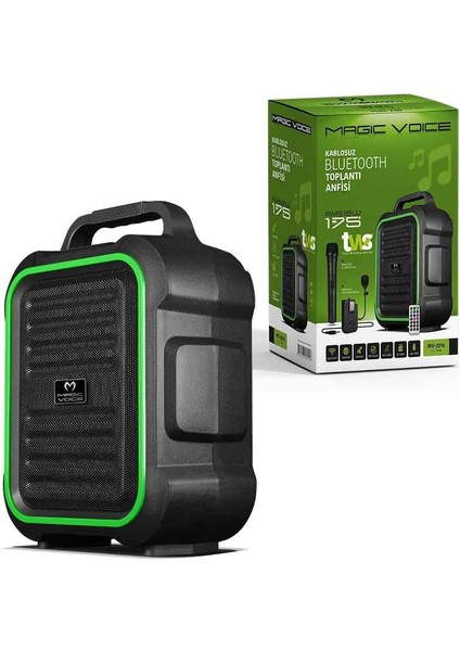 MV-2016 Max 175W USB-SD-BT Siyah 1E-1Y Mikrofonlu Aktif Hoparlör fırsatları