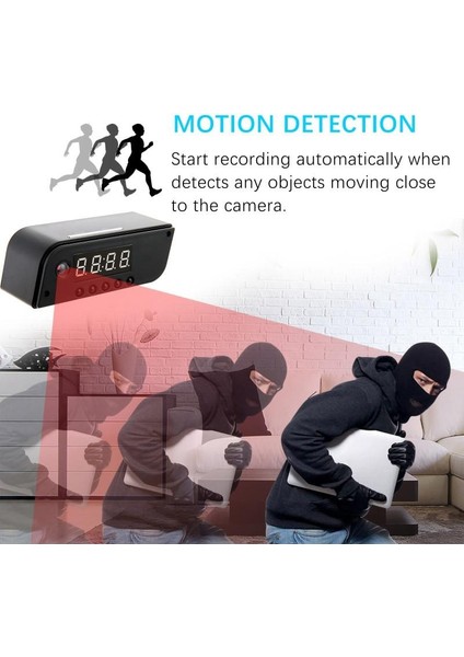 Masa Saati Şeklinde Gece Görüşlü 4K Wi-Fi’li Bebek Bakıcı Güvenlik Kamerası Ip Kamera