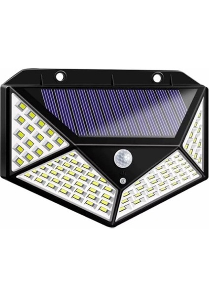Solar Hareket Sensörlü Duvar Lambası 100 LED