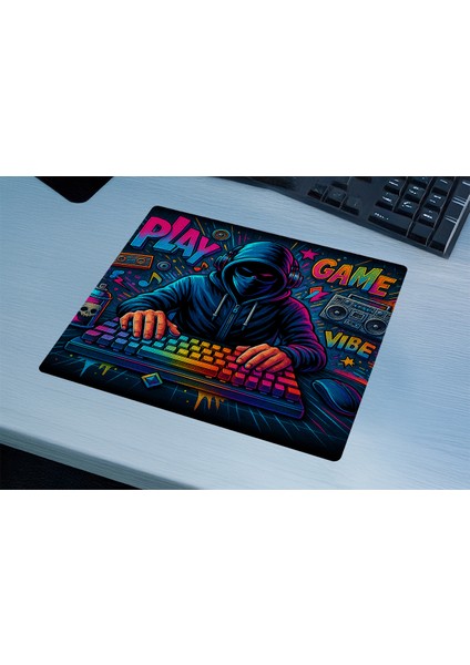 Cyber Graffiti Gaming Oyuncu Xl Mouse Pad Kaydırmaz Mousepad 40X30 3mm Premium Model Büyük Boy fırsatları