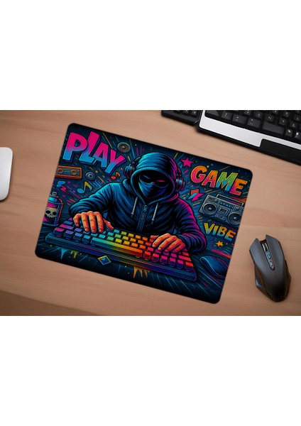 Cyber Graffiti Gaming Oyuncu Xl Mouse Pad Kaydırmaz Mousepad 40X30 3mm Premium Model Büyük Boy