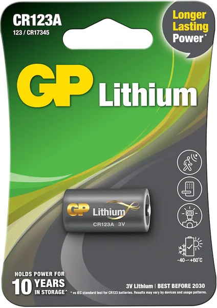 Tekli CR123A 3V Lityum Pil (GPCR123A-U1) modelleri