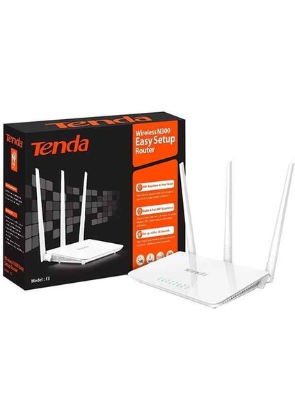 F3 300 Mbps 4 Port Router 3 Anten