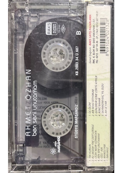 Kaset Ahmet Özhan Ben Seni Unutamam Kaset fiyatları
