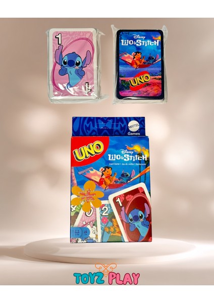 Uno Stitch & Lilo Temalı Uno Oyun Kartı 112 Kart Özel Kutulu