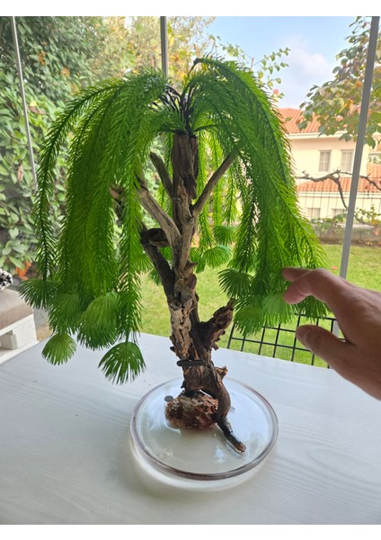 El Yapımı Salkım Söğüt Bonsai Ağaç – Doğal Ağaç Gövdesi, Epoksi Tabanlı Yapay Dekoratif Ağaç, Yeşil Tasarım Masaüstü Ev Ofis Süsü fırsatları