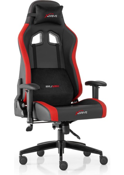15&apos;li Profesyonel Oyuncu Koltuğu Kırmızı/siyah