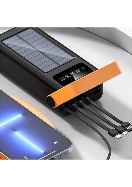 Polygold PW-2080 80000 Mah Solar Powerbank | Dahili 4 Kablolu Hızlı Şarj Cihazı | LED Işıklı Dijital Ekranlı Taşınabilir indirimleri
