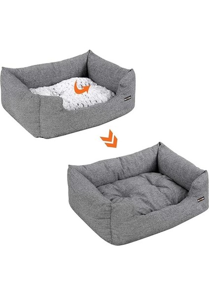 PGW22G Köpek Yatağı, Uyku Minderi, Yıkanabilir Mat S, 60 x 50 x 22 Cm, Gri fırsatları