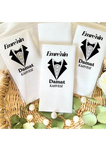 Damat Kahvesi Baskılı Peçete 5'li