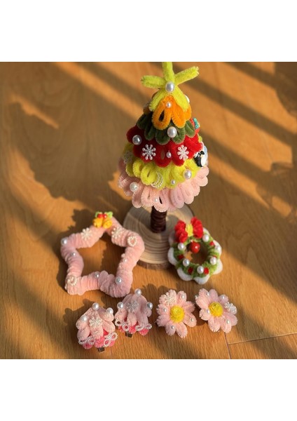 25 Adet Gül Kurusu Pembe Şönil , Çiçek Yapımına Uygun Tüylü Tel, 30 cm 6 mm modelleri