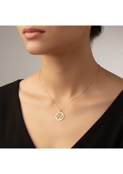 8 Ayar Altın Kolye Ucu F&ı GM11435 0.5 gr