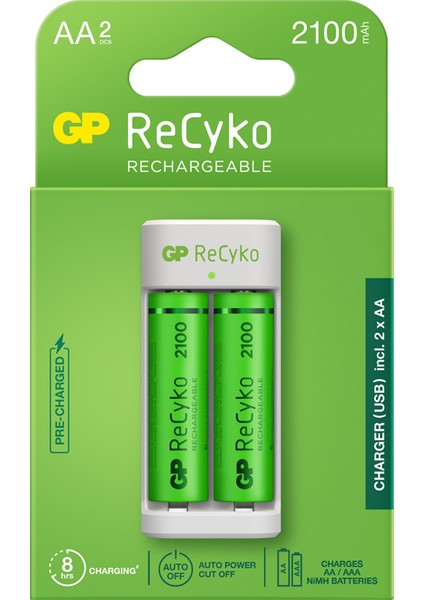 E211 USB Pil Şarj Cihazı ve 2100 mAh 1,2 V AA Şarjlı Kalem Pil Seti – Dayanıklı ve Taşınabilir Kullanım