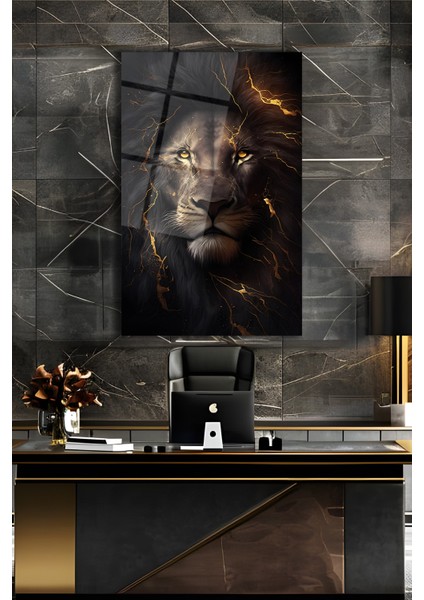 Aslan Dikey Cam Tablo, Ev Iş Kurum Ofis Büyük Hediyelik Tablo indirimleri