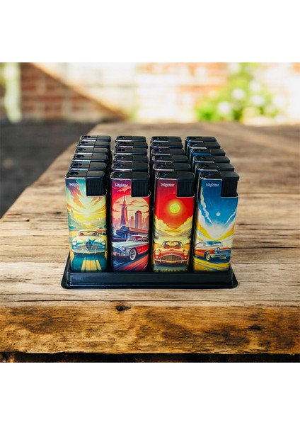 Metal Rüzgar Turbo Çakmak 24 Adet Araba Uv Baskı fiyatları