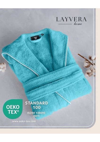 Çocuk Bornoz 15-16 Yaş | %100 Pamuklu-Turkuaz-Yumuşak Doku-Kapüşonlu-Cepli-Biyeli fiyatları