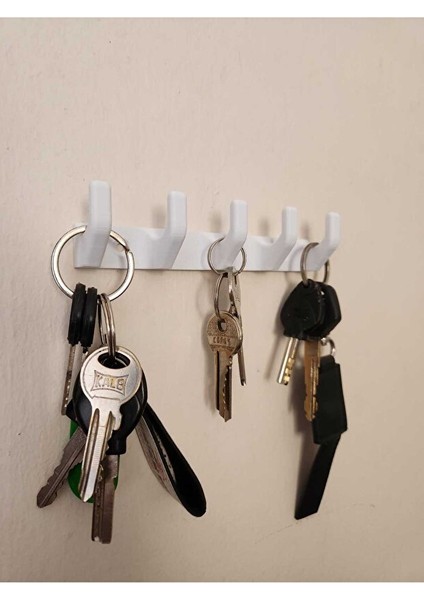 Duvara Yapıştırmalı 5'li Anahtar Askılık Kolay Duvara Monte Askılık Banyo Mutfak Çok Amaçlı Askılık indirimleri