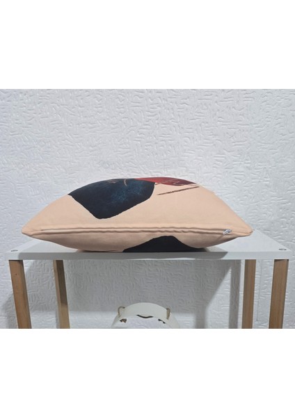 Soyut Desenli Dijital Baskı Çift Taraf Desenli 2'li Kare Yastık Kırlent Kılıfı