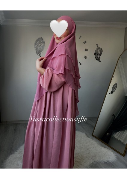 Ayrobin Elbise ve Kısa Sufle 2’li Takım