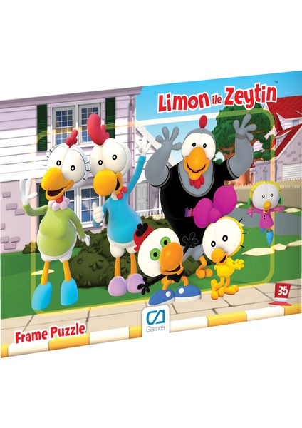 Limon Ile Zeytin Frame Puzzle - 35 Parça - Karışık Desen Gönderilecektir.