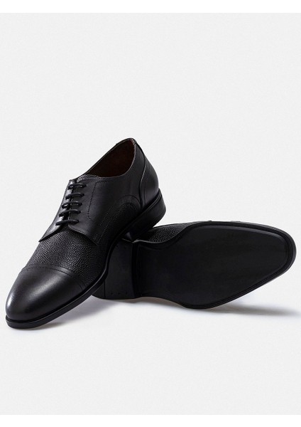 Ayakkabı Siyah Hakiki Deri El Yapımı Çift Dokulu Prestij Simgesi Cap Toe Klasik Erkek Ayakkabı fiyatları