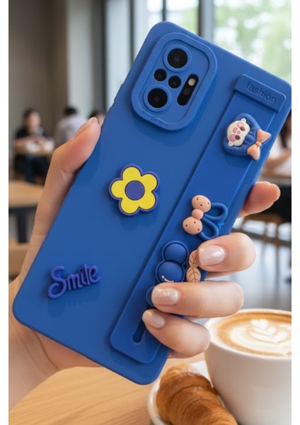 Redmi Note 10 Pro Uyumlu Kılıf Mavi Renk 3D Figürlü Darbe Emici Yumuşak Silikon Kapak modelleri