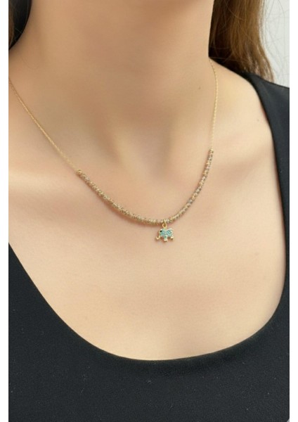 Altın Kaplama Dorika Fil Uçlu Kolye Drk-Fl-Kly-Renkli fırsatları