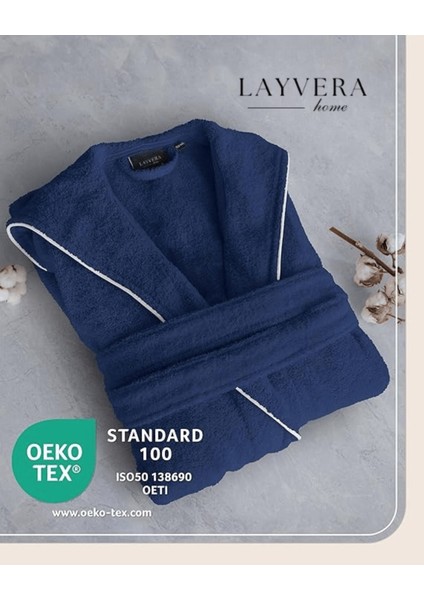 Çocuk Bornoz 9-10 Yaş | %100 Pamuklu-Lacivert-Yumuşak Doku-Kapüşonlu-Cepli-Biyeli fiyatları