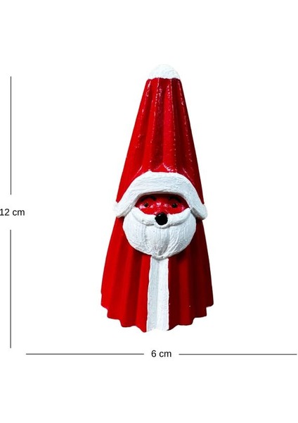 9531 El Yapımı Noel Baba Detaylı Kırmızı Biblo - 6 x 12 cm fiyatları
