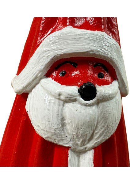9531 El Yapımı Noel Baba Detaylı Kırmızı Biblo - 6 x 12 cm fırsatları
