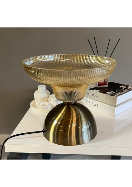 Stark Cam Bal Rengi Masa Lambası Dekoratif Masaüstü Aydınlatma Hol Abajur Yatak Odası Başucu Lamba modelleri