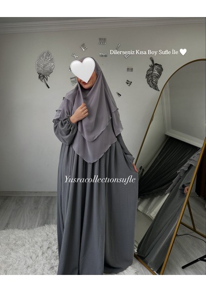 Ayrobin Elbise ve Kısa Sufle 2’li Takım