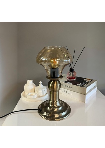 Melk Cam Bal Rengi Masa Lambası Dekoratif Masaüstü Aydınlatma Hol Abajur Yatak Odası Başucu Lamba fırsatları