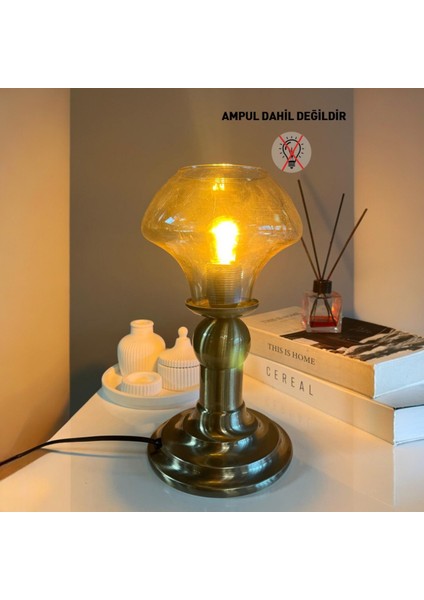 Melk Cam Bal Rengi Masa Lambası Dekoratif Masaüstü Aydınlatma Hol Abajur Yatak Odası Başucu Lamba indirimleri