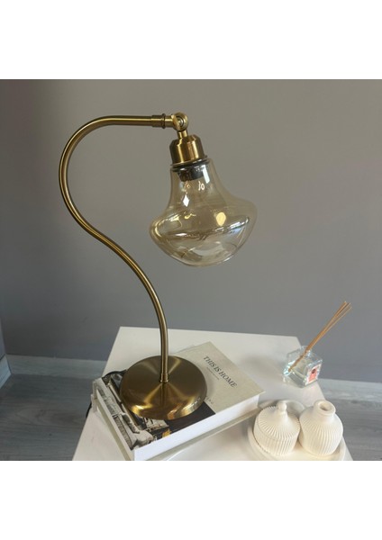 Melk Cam Bal Rengi Masa Lambası Dekoratif Masaüstü Aydınlatma Hol Abajur Yatak Odası Başucu Lamba