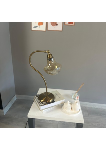 Melk Cam Bal Rengi Masa Lambası Dekoratif Masaüstü Aydınlatma Hol Abajur Yatak Odası Başucu Lamba fırsatları