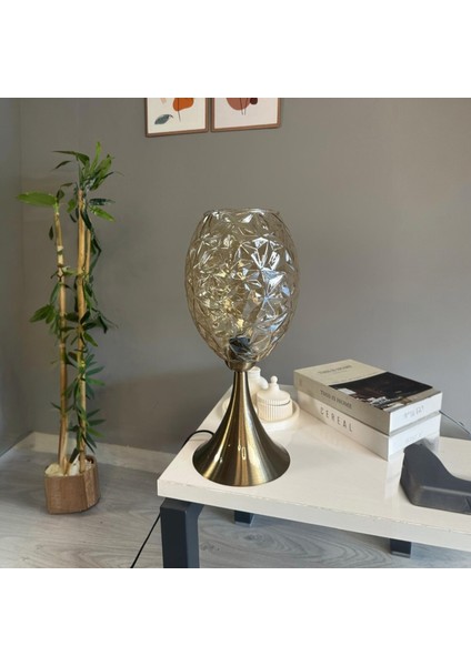 Veltro Cam Bal Rengi Masa Lambası Dekoratif Masaüstü Aydınlatma Hol Abajur Yatak Odası Başucu Lamba modelleri