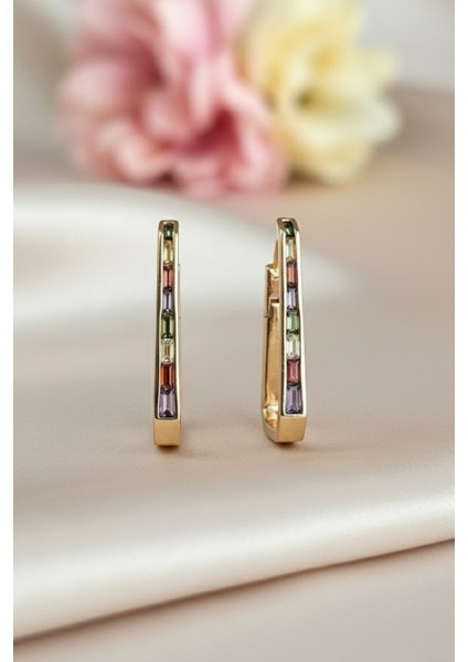 Xuping Renkli Baget Taşlı Dikdörtgen Küpe 07-Xpng-Kp indirimleri