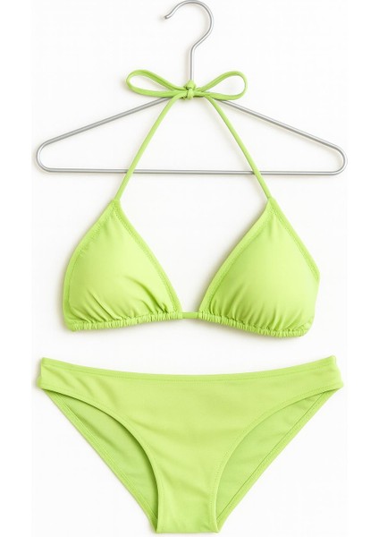 Açık Yeşil Üçgen Bikini Takımı – Bağlamalı 3838 fırsatları