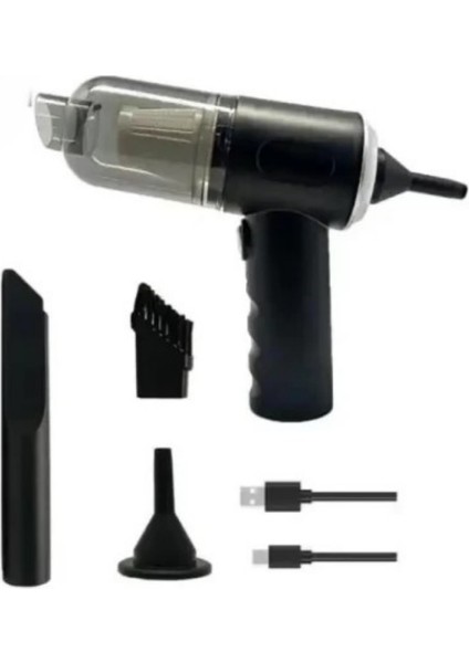 Çok Amaçlı Mini El Süpürgesi ve Hava Üfleyici – Güçlü Vakum + Üfleme, Çoklu Başlık, USB Şarjlı modelleri