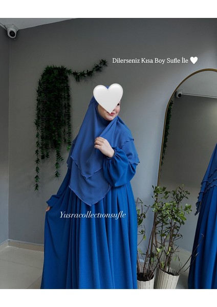 Ayrobin Elbise ve Kısa Sufle 2’li Takım