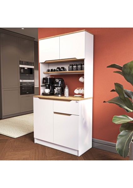 Çok Amaçlı Kahve Köşesi Dolabı Kendinden Kulplu Pamukkale K_401 fiyatları