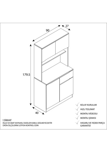 Çok Amaçlı Kahve Köşesi Dolabı Kendinden Kulplu Pamukkale K_401 indirimleri