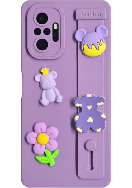 Redmi Note 10 Pro Uyumlu Kılıf Mor Renk 3D Figürlü Darbe Emici Yumuşak Silikon Kapak fırsatları