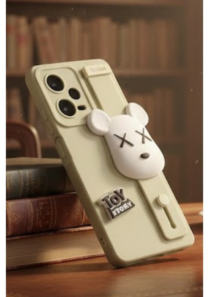 Redmi Note 12 Pro 5g Uyumlu Kılıf Bej Renk 3D Figürlü Darbe Emici Yumuşak Silikon Kapak fiyatları