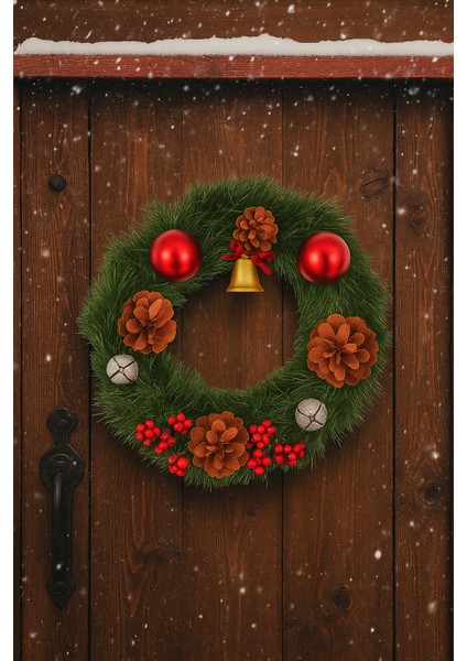 Yılbaşı Kapı Süsü 24 cm