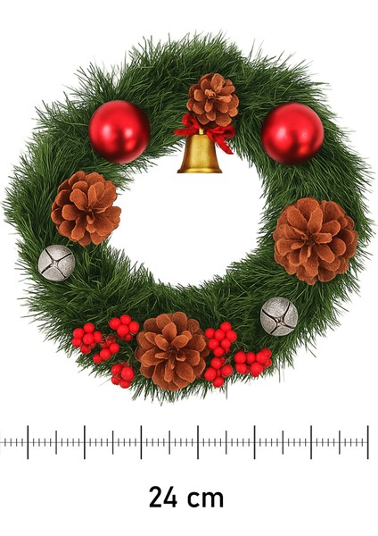 Yılbaşı Kapı Süsü 24 cm fiyatları
