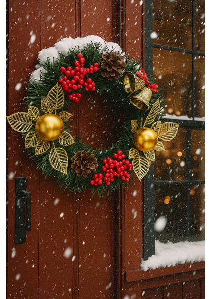 Yılbaşı Kapı Süsü 24 cm