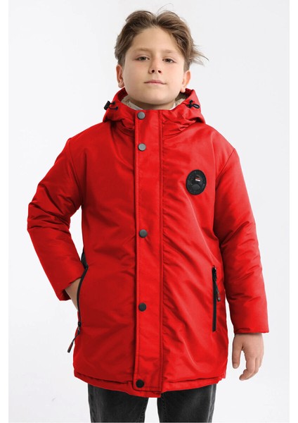 İçi Kürklü Su ve Rüzgar Geçirmez Erkek Çocuk Mont