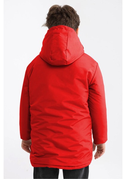 İçi Kürklü Su ve Rüzgar Geçirmez Erkek Çocuk Mont